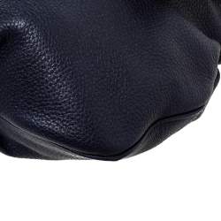 Pre Owned Aigner Blue Leather Flap Hobo