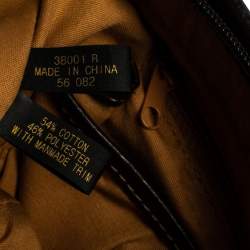 Pre Owned Aigner Brown/Beige Signature Canvas and Leather Pocket Buckle Shoulder Bag