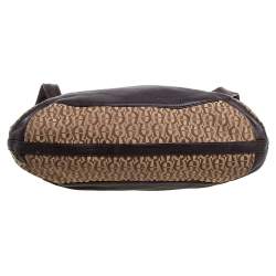 Aigner Brown/Beige Signature Canvas and Leather Hobo