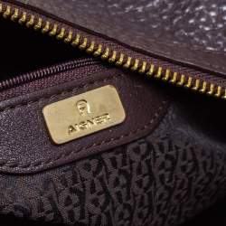 Aigner Brown/Beige Signature Canvas and Leather Hobo