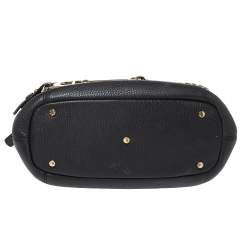 Pre Owned حقيبة ساتشل أيغنر جلد وكانفاس شهيرة سوداء