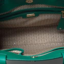Pre Owned حقيبة أيغنر يد علوية كافالينا جلد خضراء