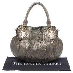 Aigner Metallic Python Hobo