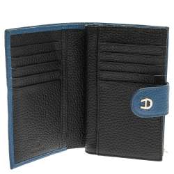 Pre Owned Aigner Blue Leather Diadora Compact Wallet