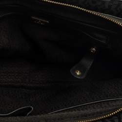 Aigner Black Signature Coated Canvas And Leather Tassel Top Handle Bag