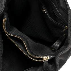 Aigner Black Signature Canvas and Leather Satchel