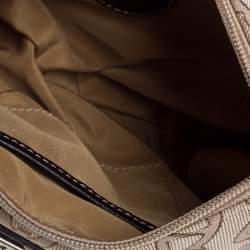 مملوكة مسبقًا Aigner Monogram Canvas And Leather Front Pocket Baguette Shoulder Bag