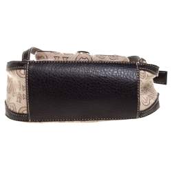 مملوكة مسبقًا Aigner Monogram Canvas And Leather Front Pocket Baguette Shoulder Bag