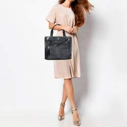 Pre Owned حقيبة يد أيغنر كافالينا جلد محبب سوداء