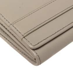 Pre Owned Aigner Grey Leather Flap Continental Wallet