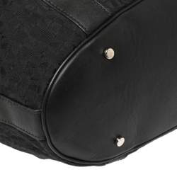 Pre Owned Aigner Black Signature Canvas And Leather Tote