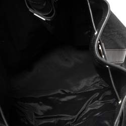 Pre Owned Aigner Black Signature Canvas And Leather Tote