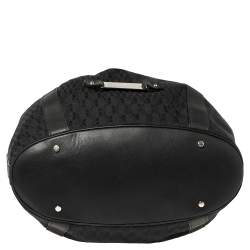 Pre Owned Aigner Black Signature Canvas And Leather Tote