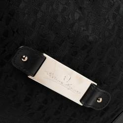 Pre Owned Aigner Black Signature Canvas And Leather Tote