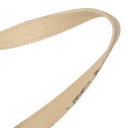 Pre Owned Aigner Beige Leather Woven Detail Cavallina Top Handle Bag