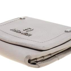 Aigner Grey Leather Trifold Wallet