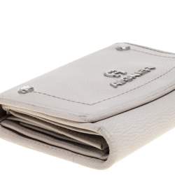 Aigner Grey Leather Trifold Wallet