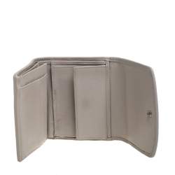 Aigner Grey Leather Trifold Wallet