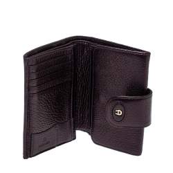 Pre Owned Aigner Metallic Purple Leather Compact Wallet