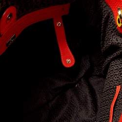 Pre Owned Aigner Multicolor Coated Canvas and Leather Satchel