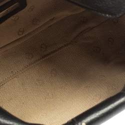 Aigner Black Grained Leather Shoulder Bag