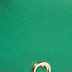 Pre Owned Aigner Green/Black Leather Diadora Shoulder Bag
