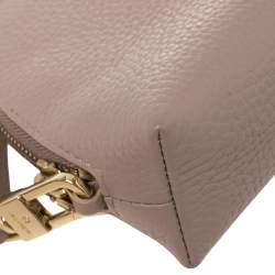 Pre Owned Aigner Blush Pink Leather Wristlet Pouch