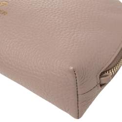 Pre Owned Aigner Blush Pink Leather Wristlet Pouch
