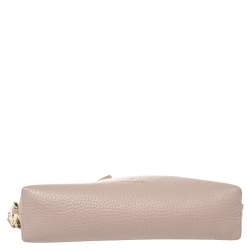 Pre Owned Aigner Blush Pink Leather Wristlet Pouch