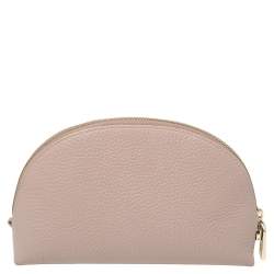 Pre Owned Aigner Blush Pink Leather Wristlet Pouch