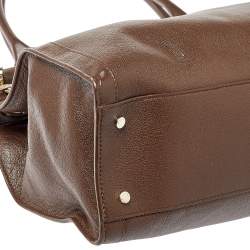 مملوكة مسبقًا حقيبة يد أيغنر كافالينا جلد بني