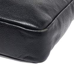 Aigner Black Leather Messenger Bag