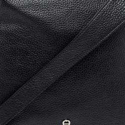Aigner Black Leather Messenger Bag