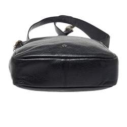 Aigner Black Leather Messenger Bag