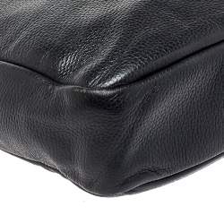 Aigner Black Leather Messenger Bag
