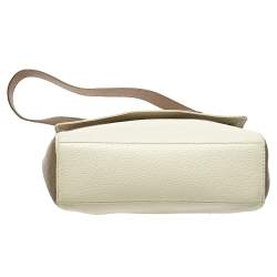 Pre Owned Aigner Two Tone Leather Flap Crossbody Bag