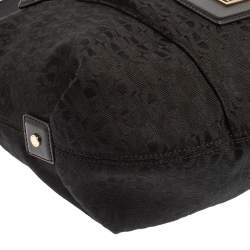 Pre Owned Aigner Black Monogram Fabric Hobo