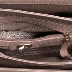 Pre Owned حقيبة يد علوية أيغنر جنوفيفا أم جلد منقوشة وردي نود