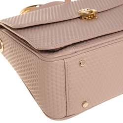 Pre Owned حقيبة يد علوية أيغنر جنوفيفا أم جلد منقوشة وردي نود