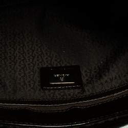 Pre Owned Aigner Brown Signature Canvas and Patent Leather Hobo