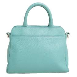 Pre Owned Aigner Mint Green Leather Satchel