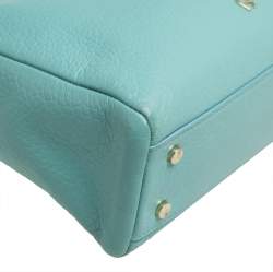 Pre Owned Aigner Mint Green Leather Satchel