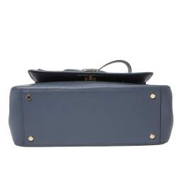 Pre Owned حقيبة أيغنر ايزابيلا يد علوية قلاب جلد رصاصي داكن