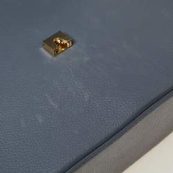 Pre Owned حقيبة أيغنر ايزابيلا يد علوية قلاب جلد رصاصي داكن