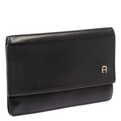 Aigner Black Leather Card Holder