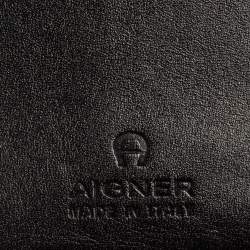 Aigner Black Leather Card Holder