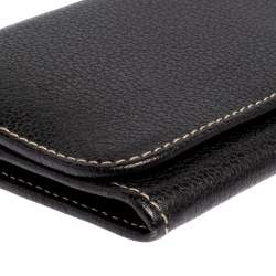  مملوكة مسبقًا Aigner Black Leather Flap Continental Wallet