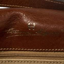 Pre Owned Aigner Brown Leather Flap Shoulder Bag