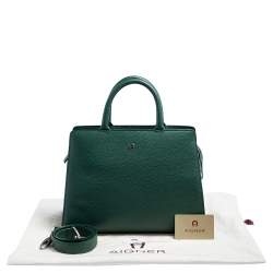 مملوكة مسبقًا Aigner Green Grained Leather Cybill Tote