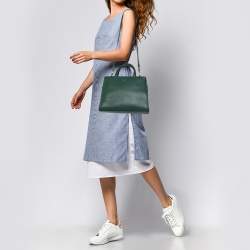 مملوكة مسبقًا Aigner Green Grained Leather Cybill Tote